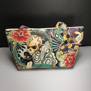 Handmade Handbag Tote "Zen Charmer" Japanese Motif